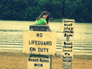 "A at a non-entity beach in land-locked IL."